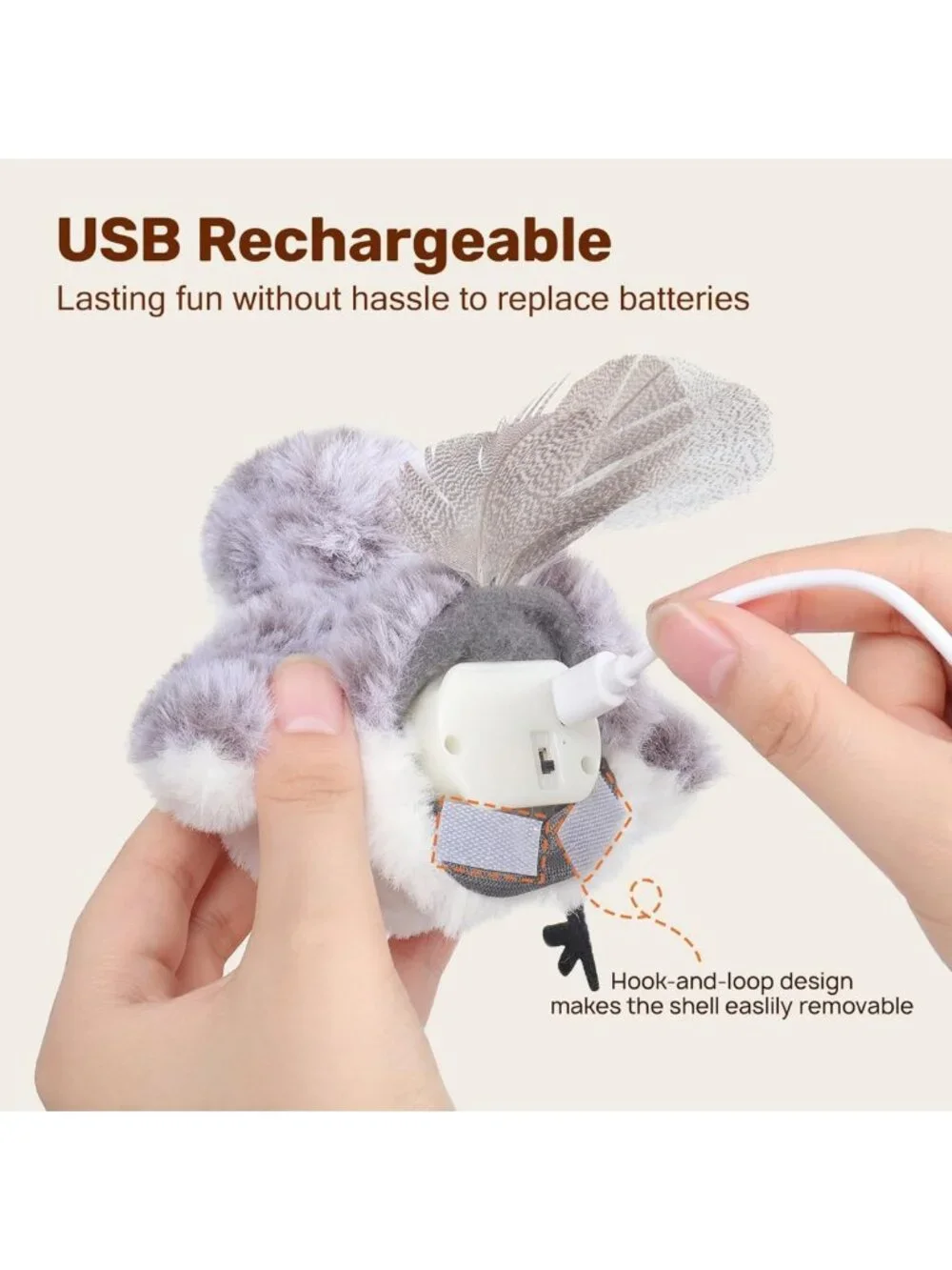 Interactive Cat Toys - 2 Flapping Birds with Chirping Sounds & Catnip - Fun for